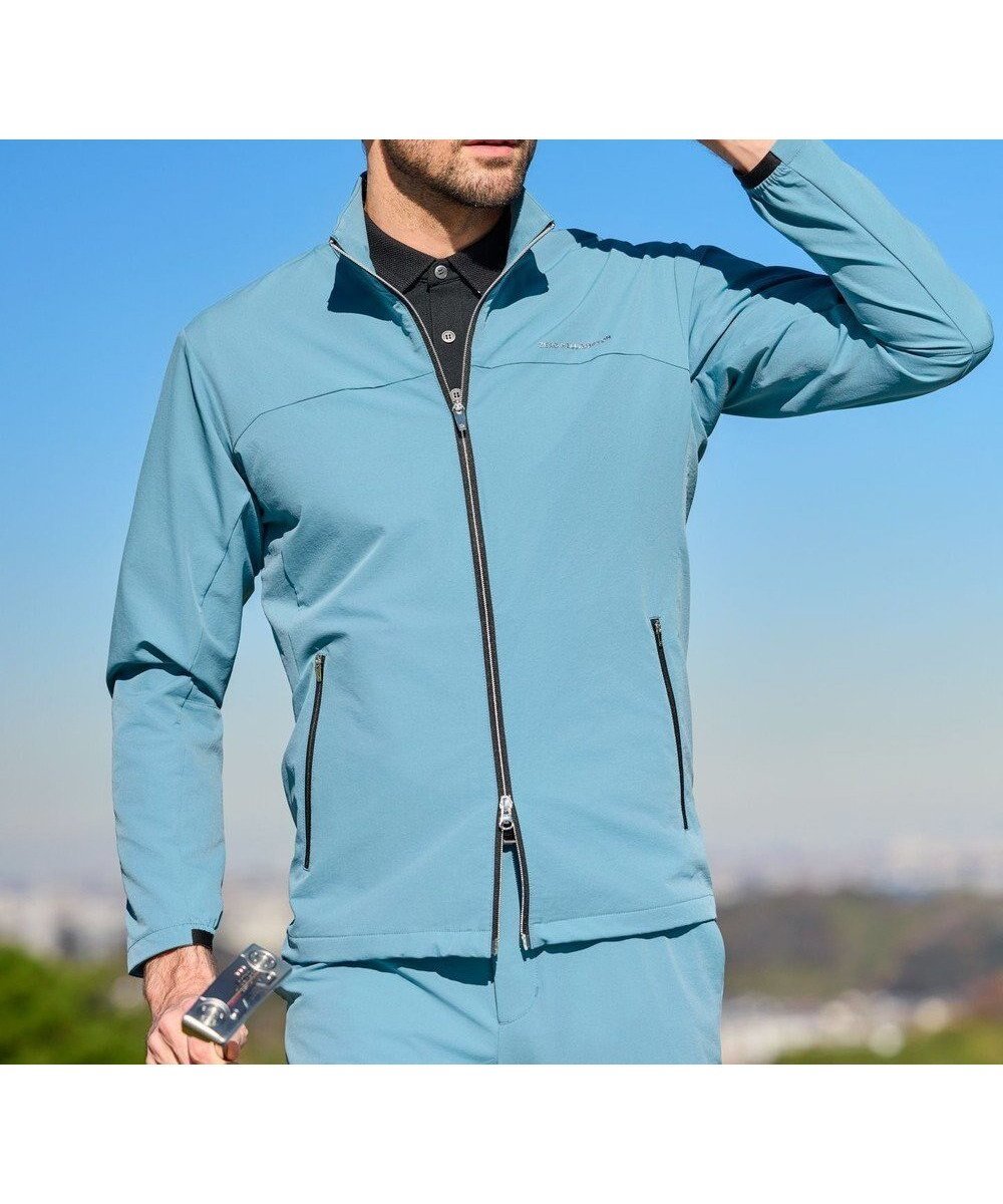 【ゼロハリバートン/ZERO HALLIBURTON / MEN】の【撥水・ストレッチ】 ドライソロテックスブルゾン ZHG-M5S1a 82941 インテリア・キッズ・メンズ・レディースファッション・服の通販 founy(ファニー) 　ファッション　Fashion　メンズファッション　Fashion for Men　アウター　Men's Coats Outerwear　ブルゾンジャケット / カジュアルアウター　Bomber Jackets & Blousons　アウトドア　Outdoor Clothing　春　Spring　シルバー　Silver, Metallic Silver　ジャケット　Jacket, Outerwear　ストレッチ　Stretch, Stretchy Fabric　スポーツ　Sports, Activewear　セットアップ　Set-Up, Coordinated Outfit　ドローコード　Drawcord, Drawstring Cord　フィット　Fit, Slim Fit　ブルゾン　Blouson, Bomber Jacket　ランニング　Running, Running Wear, Activewear, Jogging　S/S・春夏　SS, Spring/Summer, Warm Season　再入荷　Restock / Back in Stock　おすすめ　Recommended / Our Picks　夏　Summer　エレガント 上品　Elegant　ゴルフ　Golf　ライトブルー|ID: prp329100004651066 ipo3291000000033603722