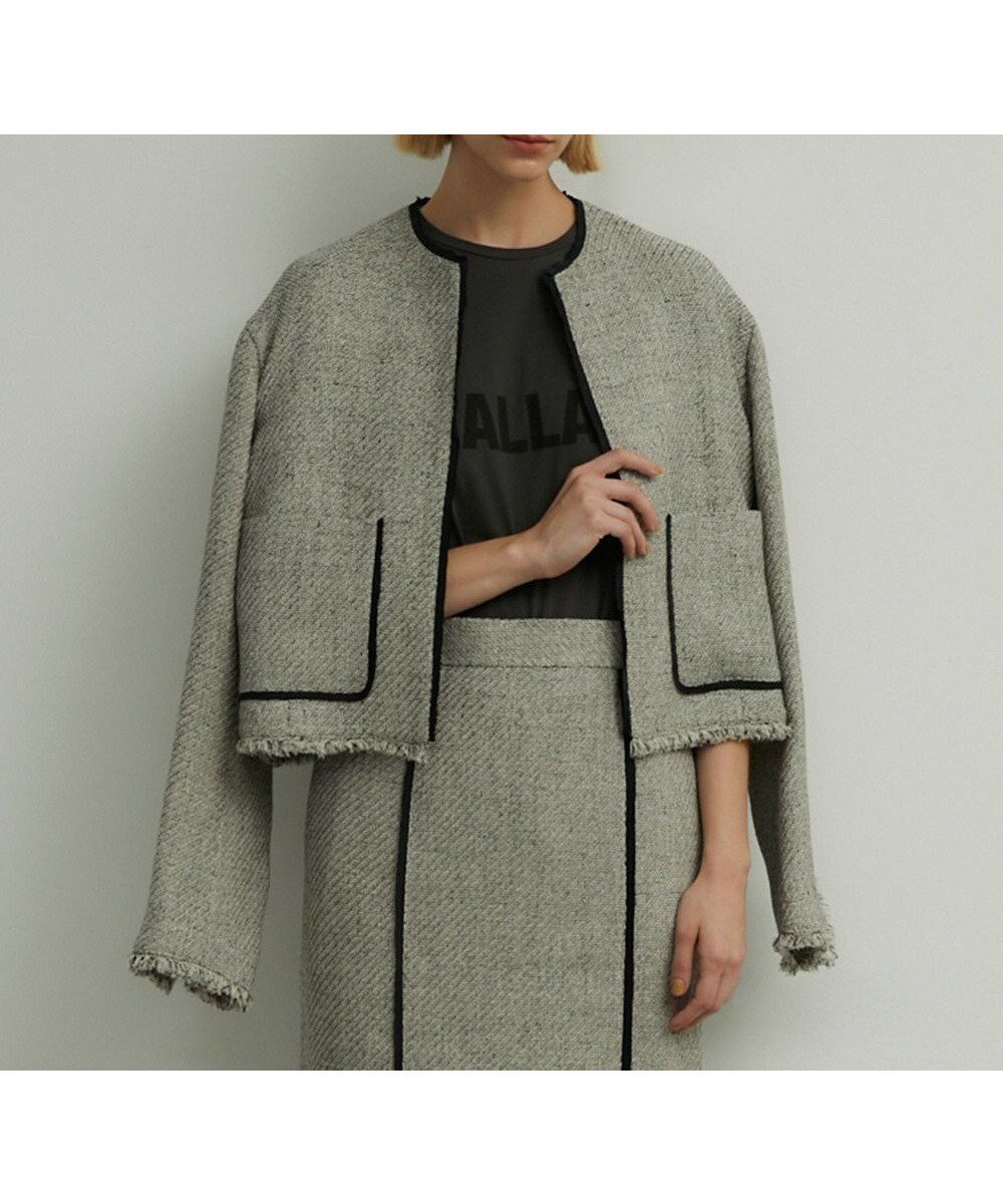 【ベイジ,/BEIGE,】のBABETTE / ノーカラージャケット 人気、トレンドファッション・服の通販 founy(ファニー) 　ファッション　Fashion　レディースファッション　Fashion for Women　アウター　Coat / Outerwear Collection　レディースジャケット・軽アウター　Jackets　ノーカラージャケット / シンプル上品コーデ　Collarless Jackets　春　Spring　カーディガン　Cardigan, Knitwear　サテン　Satin, Glossy Fabric　シアー　Sheer, See-Through　ショルダー　Shoulder, Shoulder Strap　ショート　Short, Short Length　シルク　Silk, 100% Silk　ジャケット　Jacket, Outerwear　セットアップ　Set-Up, Coordinated Outfit　ツイード　Twill, Twill Weave　バランス　Balance, Style Balance　フォルム　Silhouette, Form　フリンジ　Fringe, Tassel　ポケット　Pocket, Pocket Detail　羽織　Haori, Light Jacket　リネン　Linen, Linen Fabric　S/S・春夏　SS, Spring/Summer, Warm Season　夏　Summer　ビジネス 仕事 通勤　Business / Work / Commuting　 other-1|ID: prp329100004651089 ipo3291000000033604025