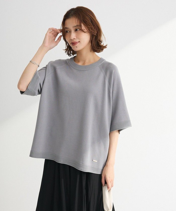 【グリーンパークス/Green Parks】のトレーナー風ニットプルオーバー インテリア・キッズ・メンズ・レディースファッション・服の通販 founy(ファニー) https://founy.com/ ファッション Fashion レディースファッション Fashion for Women トップス・カットソー Cut & Sew Tops ニット Knit Tops & Sweaters カジュアルプルオーバー・ニットトップス Pullovers & Knit Tops / Casual Pullovers スリーブ Sleeve, Long Sleeve / Short Sleeve セーター Sweater, Knitwear トレーナー Sweatshirt, Trainer プレート Plate, Dish ボトム Bottoms, Lower Wear ポケット Pocket, Pocket Detail メタル Metal, Metal Parts 夏 Summer S/S・春夏 SS, Spring/Summer, Warm Season A/W・秋冬 Autumn/Winter |ID: prp329100004651094 ipo3291000000033604739