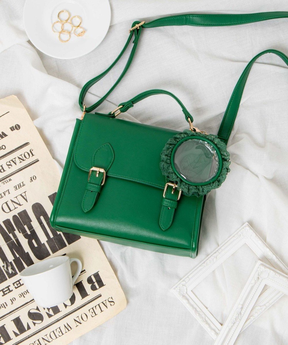 【ウィゴー/WEGO】の【痛バ&推し活グッズ】サッチェル痛ショルダー インテリア・キッズ・メンズ・レディースファッション・服の通販 founy(ファニー) ファッション Fashion レディースファッション Fashion for Women ショルダー Shoulder, Shoulder Strap ダブル Double, Double-Breasted フェイクレザー Faux Leather, PU Leather ベーシック Basic, Essential ポーチ Pouch, Small Case メッシュ Mesh, Net Fabric レース Lace, Lace Fabric グリーン|ID: prp329100004651125 ipo3291000000034210017