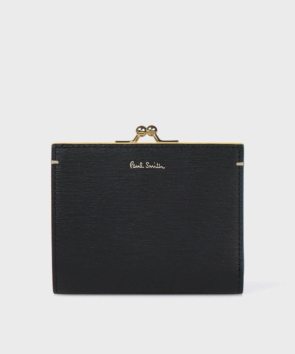 【ポール スミス/Paul Smith】のカラードエッジ がま口 2つ折り財布 インテリア・キッズ・メンズ・レディースファッション・服の通販 founy(ファニー) 　ファッション　Fashion　レディースファッション　Fashion for Women　ミニ財布・二つ折り財布　Wallets & Card Cases　財布　Wallet, Purse　プリント　Print, Printed Pattern　ポケット　Pocket, Pocket Detail　新作・新入荷　New Arrivals / New In　ブラック|ID: prp329100004651248 ipo3291000000033607291