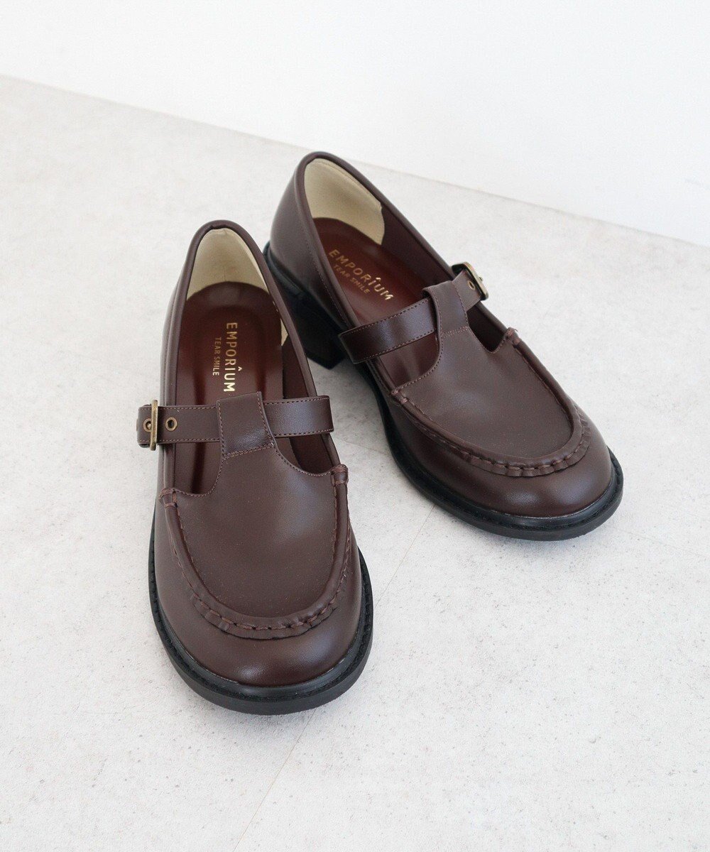 【グリーンパークス/Green Parks】のETS.Tストラップローファー インテリア・キッズ・メンズ・レディースファッション・服の通販 founy(ファニー) 　ファッション　Fashion　レディースファッション　Fashion for Women　新作・新入荷　New Arrivals / New In　おすすめ　Recommended / Our Picks　ガーリー　Girly, Feminine Style　シューズ　Shoes, Footwear　トレンド　Trend, Trending Now　フェイクレザー　Faux Leather, PU Leather　フラット　Flat, Flat Shoes　ラップ　Wrap, Wrap Design　夏　Summer　S/S・春夏　SS, Spring/Summer, Warm Season　A/W・秋冬　Autumn/Winter　Dark Brown|ID: prp329100004651257 ipo3291000000033607373