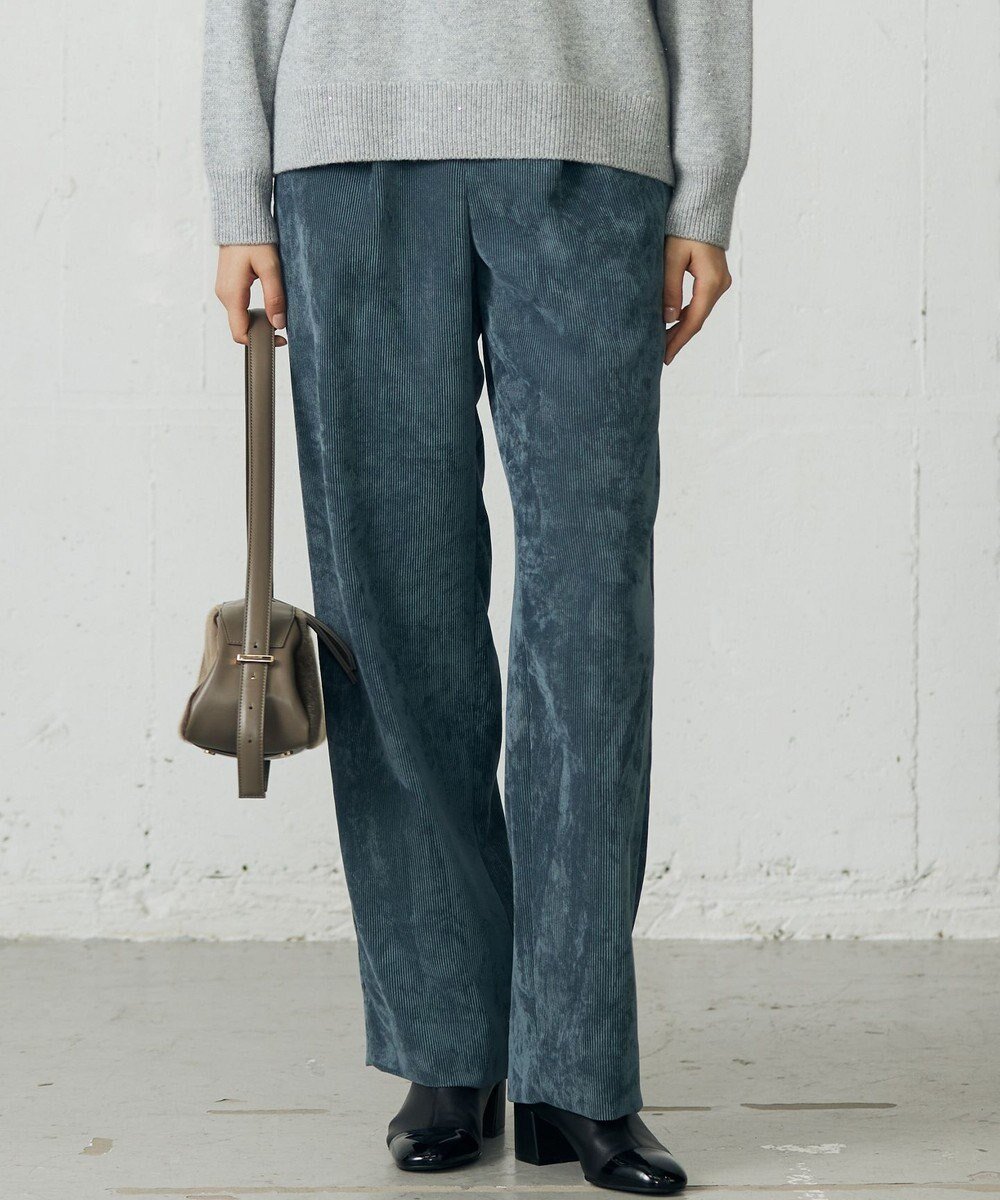 【自由区/JIYU-KU】の【カタログ掲載】ソフトコーデュロイワイド パンツⅡ インテリア・キッズ・メンズ・レディースファッション・服の通販 founy(ファニー) 　ファッション　Fashion　レディースファッション　Fashion for Women　パンツ　Pants & Trousers　コーデュロイ　Corduroy, Cord Fabric　ドレープ　Drape, Draping Fabric　フロント　Front, Front Design　ワイド　Wide, Wide Fit　A/W・秋冬　Autumn/Winter　ダルブルー|ID: prp329100004651261 ipo3291000000034452473