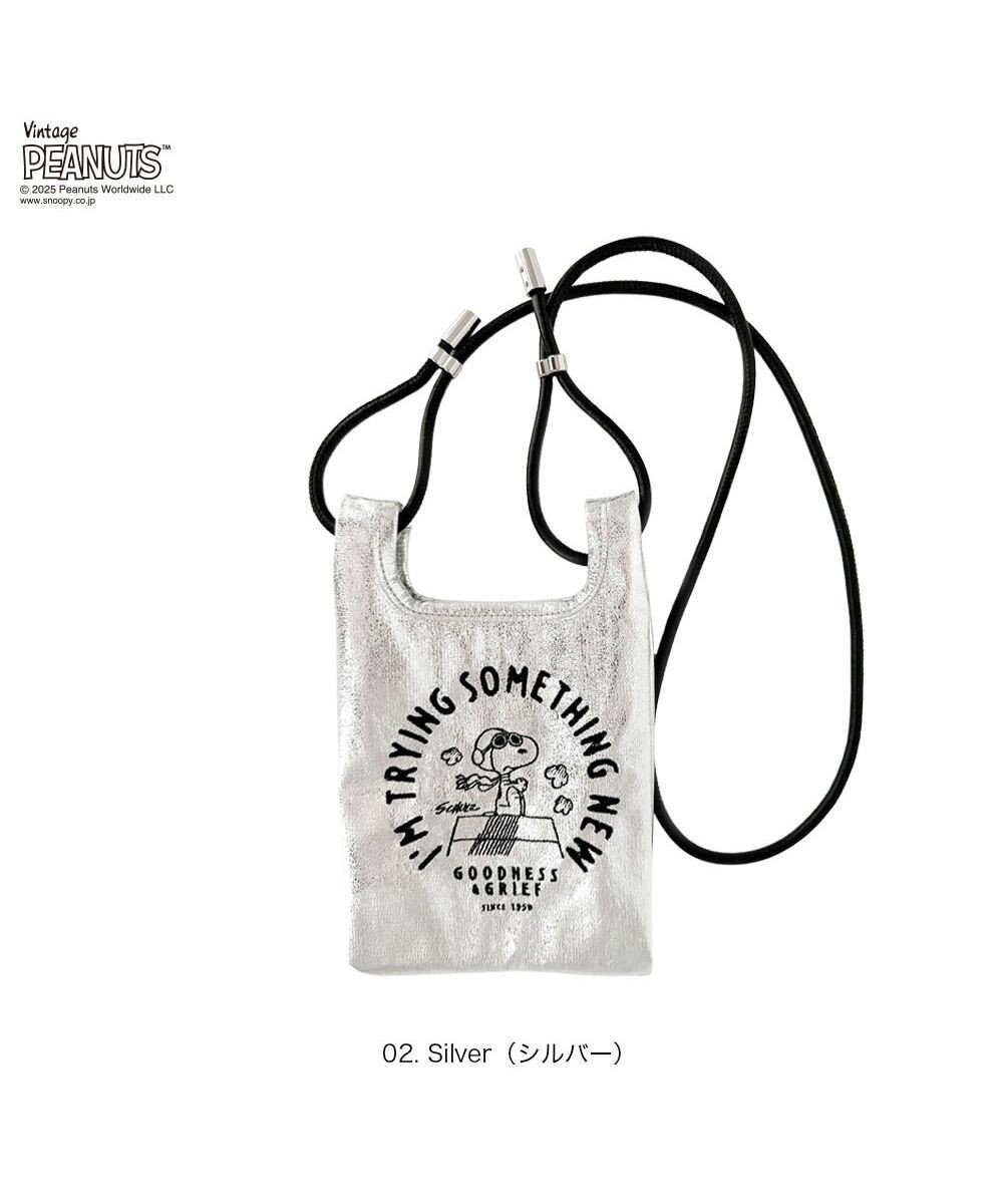 【ルートート/ROOTOTE】の8460【スヌーピー】IP.ルーショッパーミニ.メタリックピーナッツ0Q インテリア・キッズ・メンズ・レディースファッション・服の通販 founy(ファニー) 　ファッション　Fashion　レディースファッション　Fashion for Women　カメラ　Camera Accessories　クール　Cool, Chic　ショルダー　Shoulder, Shoulder Strap　シルバー　Silver, Metallic Silver　スタイリッシュ　Stylish, Fashionable　トレンド　Trend, Trending Now　ハンカチ　Handkerchief, Hanky　プリント　Print, Printed Pattern　ポケット　Pocket, Pocket Detail　ランダム　Random, Irregular　リップ　Lip, Lip Motif　新作・新入荷　New Arrivals / New In　02:シルバー|ID: prp329100004651284 ipo3291000000033607518