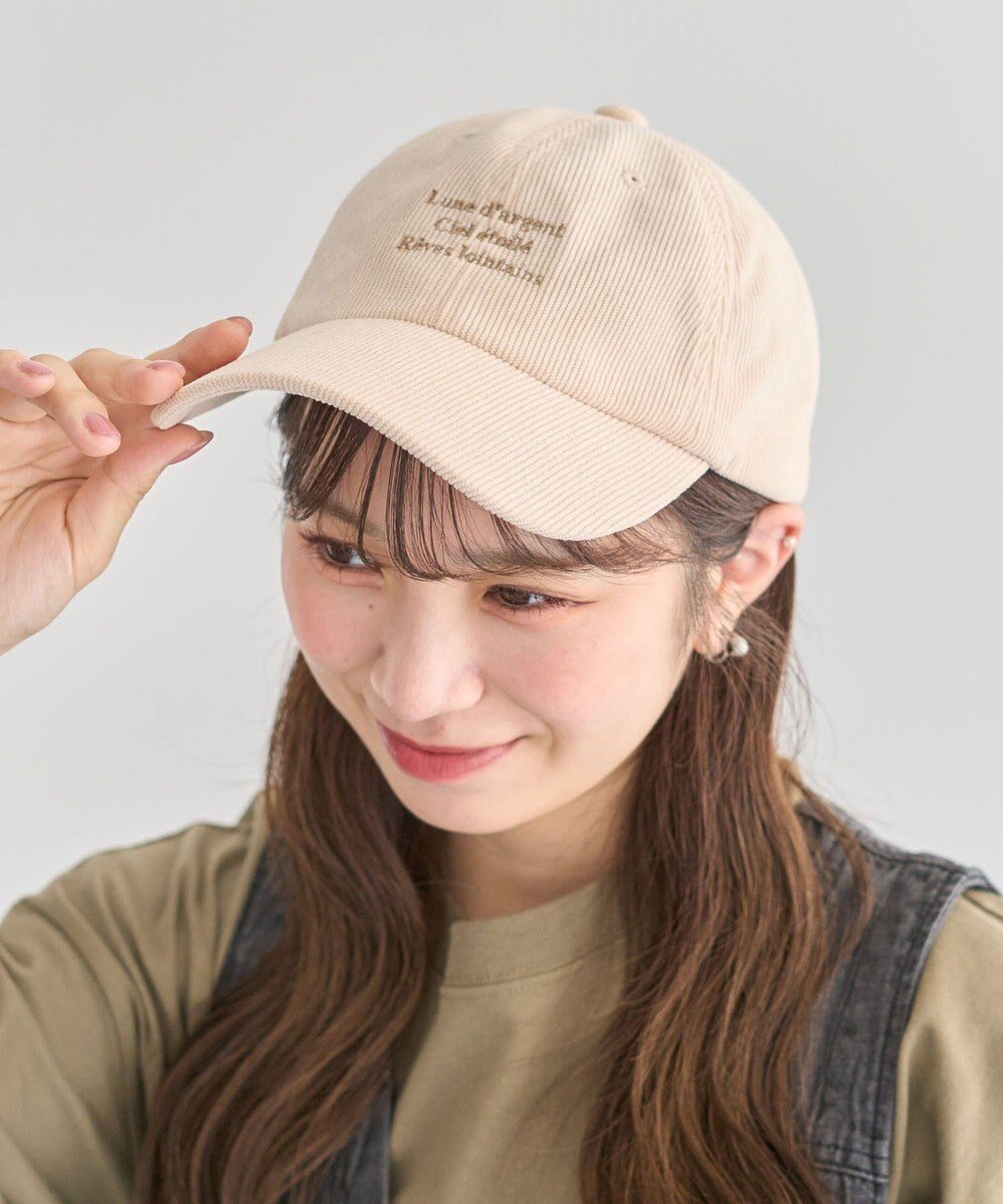 【グリーンパークス/Green Parks】のeverywalk.コーデュロイロゴキャップ インテリア・キッズ・メンズ・レディースファッション・服の通販 founy(ファニー) 　ファッション　Fashion　レディースファッション　Fashion for Women　キャップ&ハット　Hats & Caps　キャップ　Cap, Baseball Cap　コーデュロイ　Corduroy, Cord Fabric　フィット　Fit, Slim Fit　フロント　Front, Front Design　ベーシック　Basic, Essential　帽子　Hat, Headwear　Ivory|ID: prp329100004651311 ipo3291000000033818575