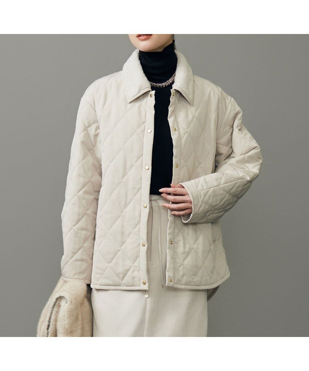 【自由区/JIYU-KU】の【洗える】キルト アウター インテリア・キッズ・メンズ・レディースファッション・服の通販 founy(ファニー) 　ファッション　Fashion　レディースファッション　Fashion for Women　アウター　Coat / Outerwear Collection　コート・ロングコート・ピーコート　Long Coats, Peacoats & More　レディースジャケット・軽アウター　Jackets　洗える　Machine Washable　キルティング　Quilted, Quilting　キルト　Quilt, Quilted Fabric　コンパクト　Compact, Small Size　軽量　Lightweight, Ultra Light　シンプル　Simple, Minimal　ジャケット　Jacket, Outerwear　タフタ　Taffeta, Structured Fabric　ダウン　Down, Puffer　トレンド　Trend, Trending Now　ドット　Polka Dot, Dot Pattern　バランス　Balance, Style Balance　フォルム　Silhouette, Form　ボトム　Bottoms, Lower Wear　A/W・秋冬　Autumn/Winter　ライトベージュ|ID: prp329100004651326 ipo3291000000033607845