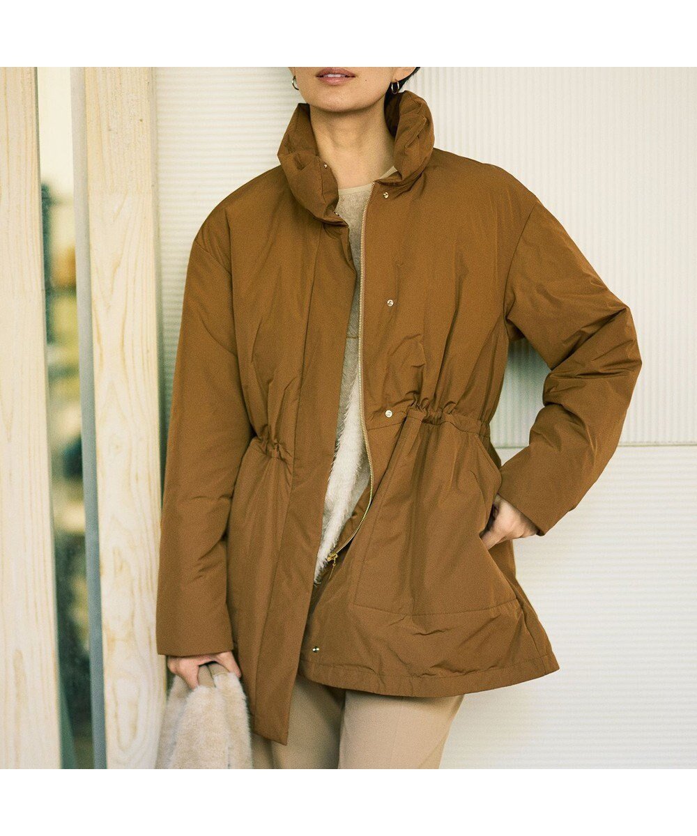 【自由区/JIYU-KU】の【カタログ掲載】マイクロタッサーダウンスタンドカラー コート インテリア・キッズ・メンズ・レディースファッション・服の通販 founy(ファニー) 　ファッション　Fashion　レディースファッション　Fashion for Women　アウター　Coat / Outerwear Collection　コート・ロングコート・ピーコート　Long Coats, Peacoats & More　レディースジャケット・軽アウター　Jackets　ジャケット　Jacket, Outerwear　スタンド　Stand Collar, Upright Stand　ダウン　Down, Puffer　ドロップ　Drop Shoulder, Dropped Style　パッチ　Patch, Appliqué　ポケット　Pocket, Pocket Detail　エレガント 上品　Elegant　A/W・秋冬　Autumn/Winter　キャメル|ID: prp329100004651327 ipo3291000000033607858