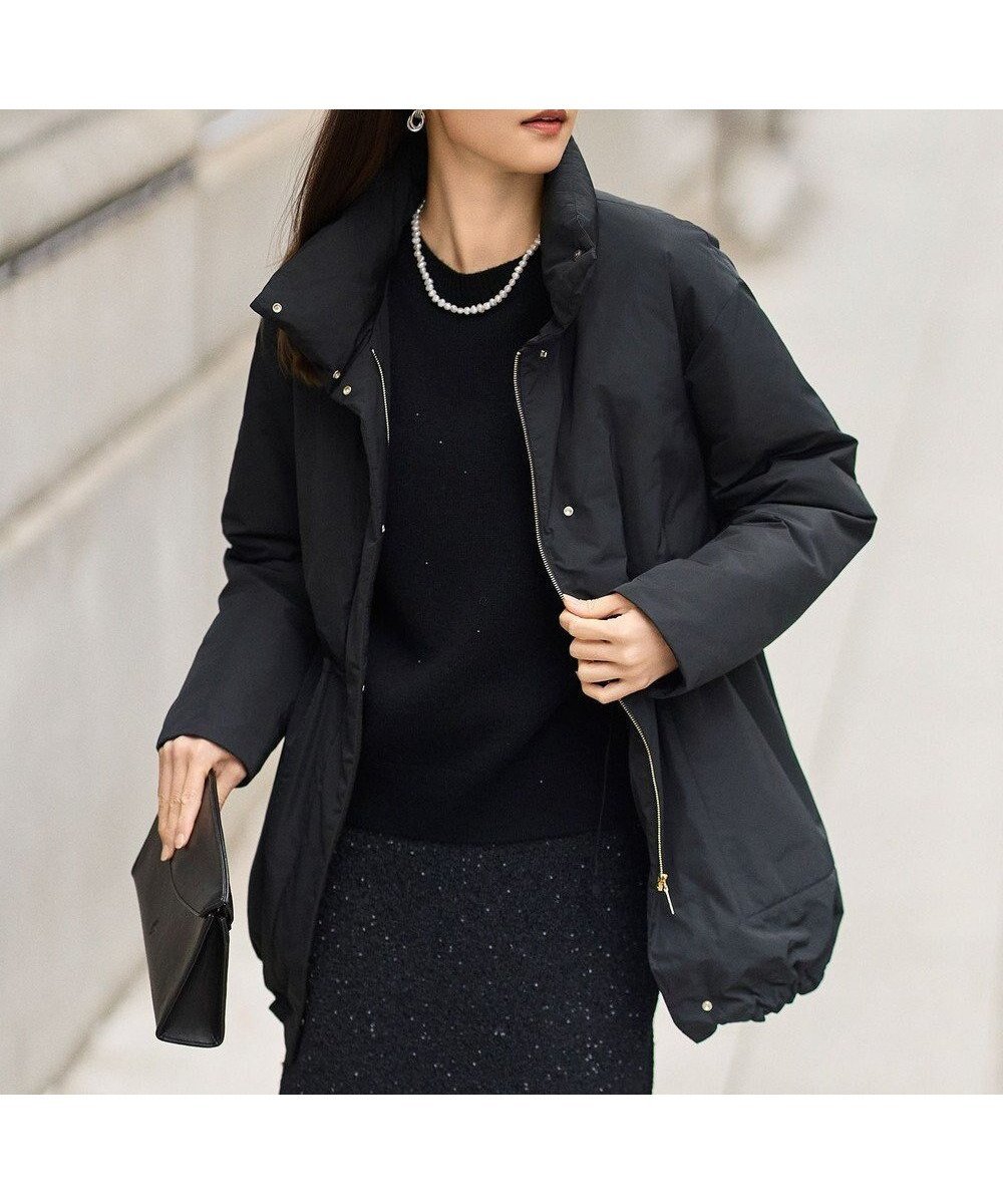 【自由区/JIYU-KU】の【カタログ掲載】マイクロタッサーダウンスタンドカラー コート 人気、トレンドファッション・服の通販 founy(ファニー) 　ファッション　Fashion　レディースファッション　Fashion for Women　アウター　Coat / Outerwear Collection　コート・ロングコート・ピーコート　Long Coats, Peacoats & More　レディースジャケット・軽アウター　Jackets　ジャケット　Jacket, Outerwear　スタンド　Stand Collar, Upright Stand　ダウン　Down, Puffer　ドロップ　Drop Shoulder, Dropped Style　パッチ　Patch, Appliqué　ポケット　Pocket, Pocket Detail　エレガント 上品　Elegant　A/W・秋冬　Autumn/Winter　 other-1|ID: prp329100004651327 ipo3291000000034476934