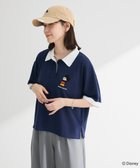 【グリーンパークス/Green Parks】のMickey friend / ワンポイントショートポロ 人気、トレンドファッション・服の通販 founy(ファニー) ファッション Fashion レディースファッション Fashion for Women トップス・カットソー Cut & Sew Tops シャツ・ブラウス・オフィスカジュアル Elegant Blouses & Button-Ups ロングTシャツ・Tシャツ Longline T-Shirts & Tees カットソー・ベーシックTシャツ Cut-and-Sewn Tops / Stretch Tees & Basics カットソー Cut and Sewn Top ショート Short, Short Length バランス Balance, Style Balance ボーダー Border, Stripe ポケット Pocket, Pocket Detail ポロシャツ Polo Shirt, Collared Tee ワイド Wide, Wide Fit 夏 Summer S/S・春夏 SS, Spring/Summer, Warm Season A/W・秋冬 Autumn/Winter thumbnail Navy|ID: prp329100004651351 ipo3291000000033607980