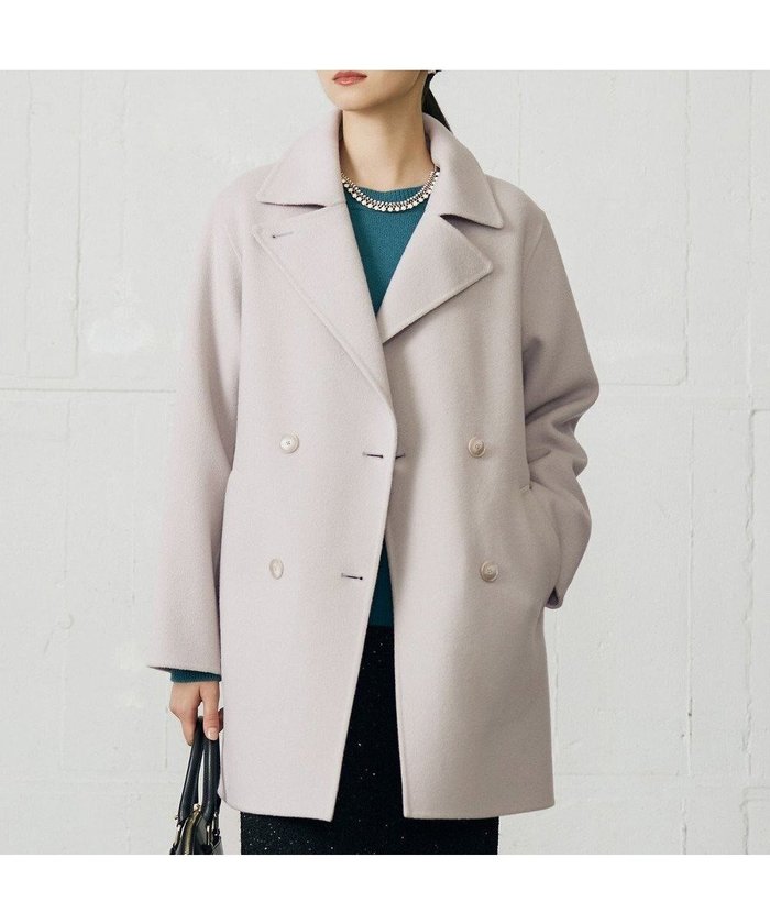 【自由区/JIYU-KU】のウールリバーダブルブレストコート インテリア・キッズ・メンズ・レディースファッション・服の通販 founy(ファニー) https://founy.com/ ファッション Fashion レディースファッション Fashion for Women アウター Coat / Outerwear Collection コート・ロングコート・ピーコート Long Coats, Peacoats & More レディースジャケット・軽アウター Jackets インナー Innerwear エレガント 上品 Elegant ガウン Gown, Robe ショート Short, Short Length ジャケット Jacket, Outerwear ダウン Down, Puffer バランス Balance, Style Balance フォルム Silhouette, Form ミドル Middle Length, Mid Height A/W・秋冬 Autumn/Winter おすすめ Recommended / Our Picks |ID: prp329100004651390 ipo3291000000033608148