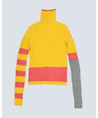 【コキュウ/COQ】のAIR SILK CASHMERE BORDER カシミヤシルク タートルネックニット イエロー|ID: prp329100004651421 ipo3291000000034641838