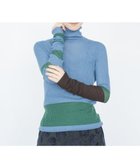 【コキュウ/COQ】のAIR SILK CASHMERE BORDER カシミヤシルク タートルネックニット ブルー|ID: prp329100004651421 ipo3291000000034641841