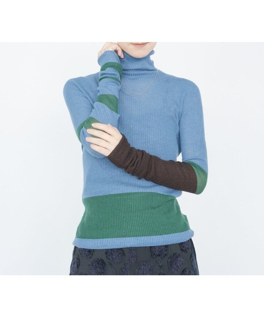 【コキュウ/COQ】のAIR SILK CASHMERE BORDER カシミヤシルク タートルネックニット インテリア・キッズ・メンズ・レディースファッション・服の通販 founy(ファニー) ファッション Fashion レディースファッション Fashion for Women トップス・カットソー Cut & Sew Tops ニット Knit Tops & Sweaters タートルネック・ハイネックトップス Turtlenecks & High-Neck Tops コレクション Collection, Seasonal Line 軽量 Lightweight, Ultra Light シアー Sheer, See-Through シルク Silk, 100% Silk セーター Sweater, Knitwear タートルネック Turtleneck, High Neck バランス Balance, Style Balance ビビッド Vivid, Bright Tone ブロック Block, Solid Block Pattern ボーダー Border, Stripe 羽織 Haori, Light Jacket A/W・秋冬 Autumn/Winter 犬 Dog ブルー|ID: prp329100004651421 ipo3291000000034641841