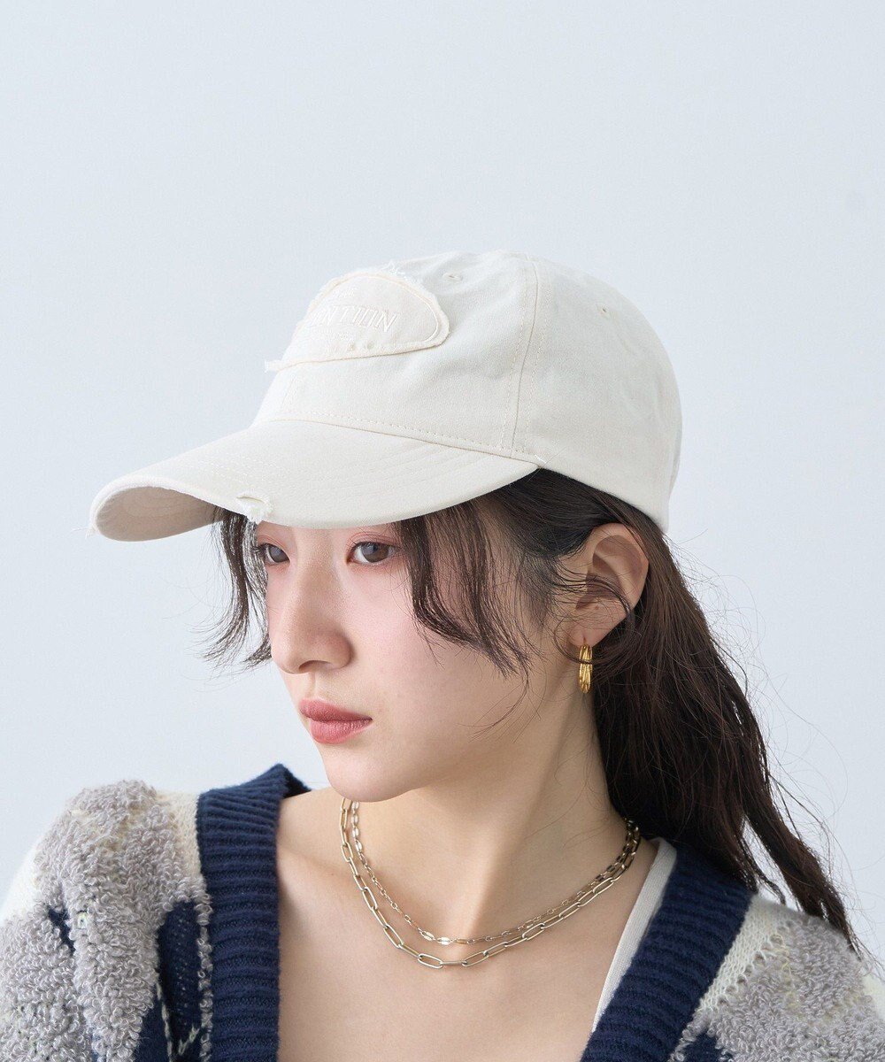 【アースミュージックアンドエコロジー/earth music&ecology】のダメージロゴキャップ インテリア・キッズ・メンズ・レディースファッション・服の通販 founy(ファニー) ファッション Fashion レディースファッション Fashion for Women キャップ&ハット Hats & Caps おすすめ Recommended / Our Picks キャップ Cap, Baseball Cap シンプル Simple, Minimal ダメージ Distressed, Destroyed フィット Fit, Slim Fit フェミニン Feminine, Girly フロント Front, Front Design 帽子 Hat, Headwear Ivory|ID: prp329100004651429 ipo3291000000033608390