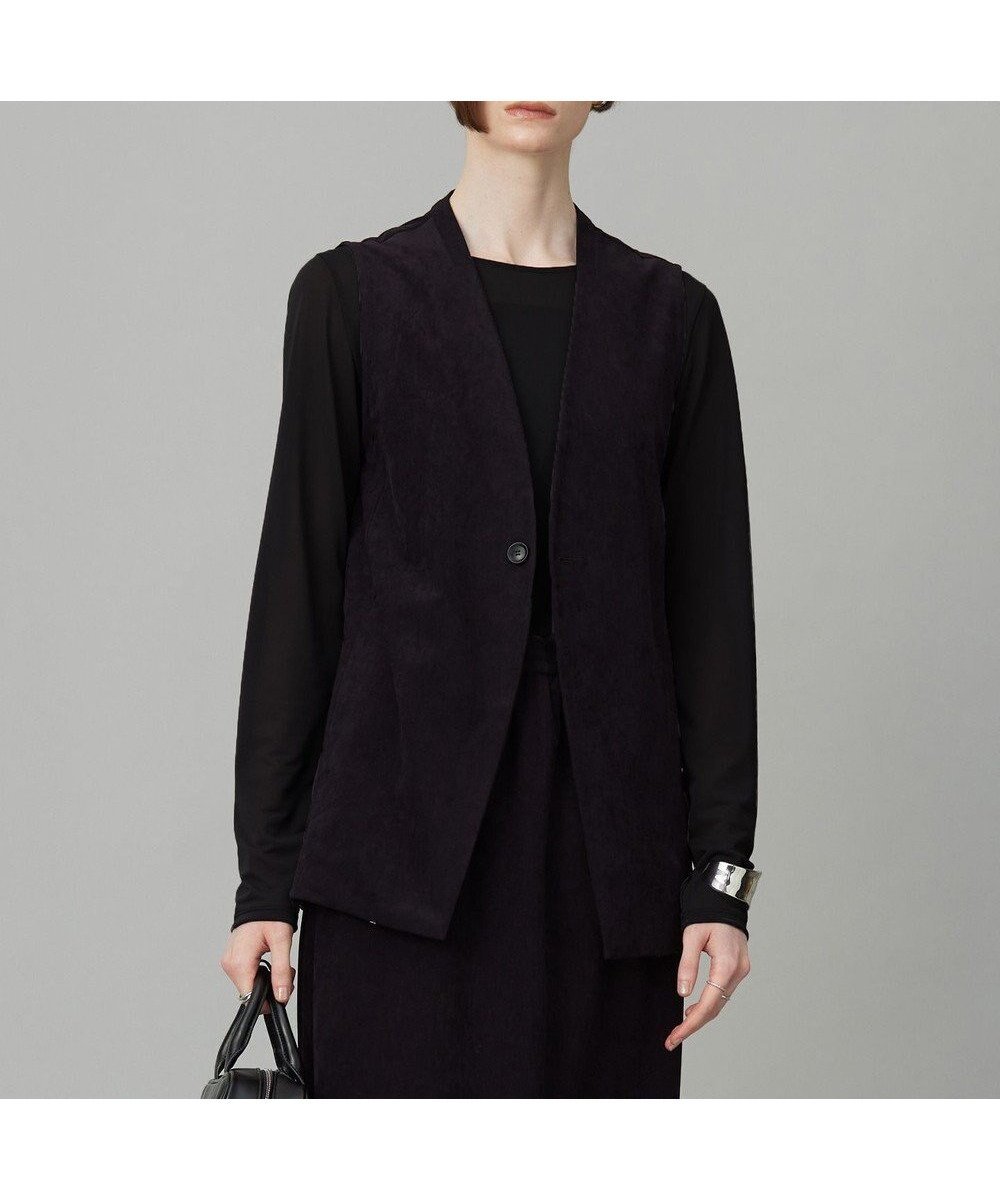 【アイシービー/iCB】の【洗える】ストレッチスエード ジレ インテリア・キッズ・メンズ・レディースファッション・服の通販 founy(ファニー) 　ファッション　Fashion　レディースファッション　Fashion for Women　アウター　Coat / Outerwear Collection　トップス・カットソー　Cut & Sew Tops　ベスト&ジレ / 重ね着スタイル　Vests & Gilets　インナー　Innerwear　洗える　Machine Washable　ストレッチ　Stretch, Stretchy Fabric　ストレート　Straight, Straight Cut　セットアップ　Set-Up, Coordinated Outfit　ベスト　Vest, Waistcoat　ボトム　Bottoms, Lower Wear　ミドル　Middle Length, Mid Height　A/W・秋冬　Autumn/Winter　エレガント 上品　Elegant　2025年　2025　2025-2026秋冬・A/W　Autumn/Winter 2025–26 AW25–26　ブラック系|ID: prp329100004651434 ipo3291000000033623043
