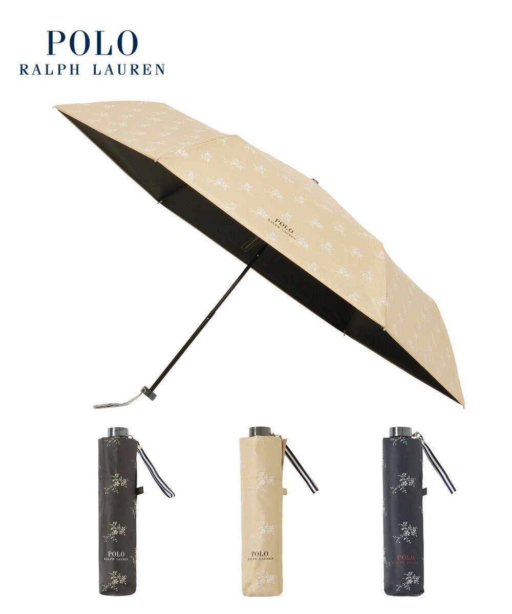 【ムーンバット/MOONBAT】の【遮熱・遮光】POLO RALPH LAUREN(ポロ ラルフローレン)フローラル 花柄 晴雨兼用 雨傘 折りたたみ傘 簡単開閉 インテリア・キッズ・メンズ・レディースファッション・服の通販 founy(ファニー) ファッション Fashion レディースファッション Fashion for Women レイングッズ・傘・晴雨兼用傘 Umbrellas & Rain Gear アイビー Ivy Pattern 傘 Umbrella, Parasol ニューヨーク New York, NYC Style フラワー Flower, Floral ベージュ|ID: prp329100004651450 ipo3291000000033921723