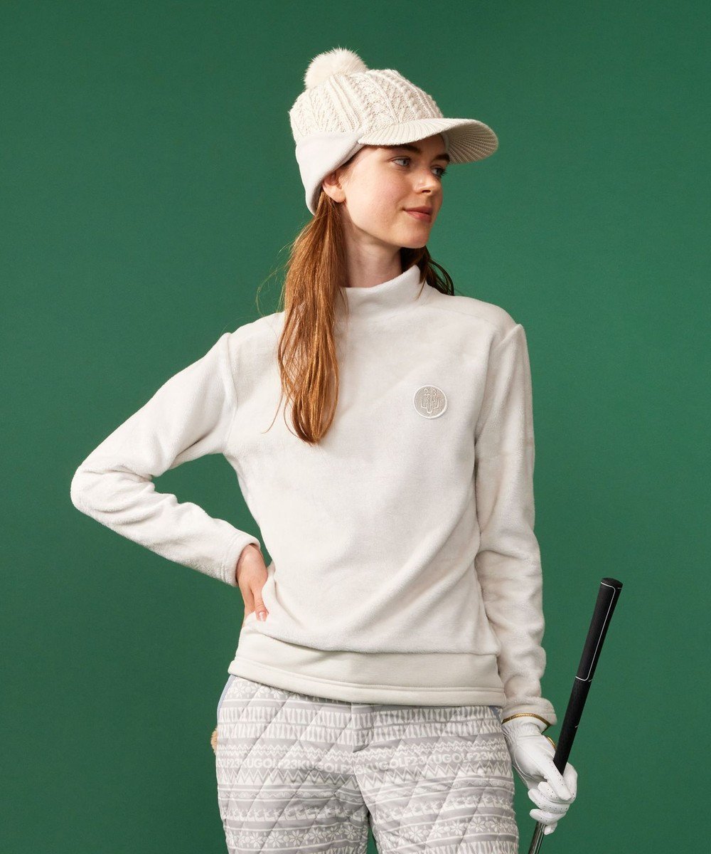 【23区 ゴルフ/NIJYUSANKU GOLF】の【WOMEN】シルキーボンバー モックネック インテリア・キッズ・メンズ・レディースファッション・服の通販 founy(ファニー) 　ファッション　Fashion　レディースファッション　Fashion for Women　トップス・カットソー　Cut & Sew Tops　レディースパーカー・カジュアルフーディー　Casual Hoodies & Sweatshirts　スウェット・クルーネックトップス　Sweatshirts & Crewnecks / Relaxed Fit Sweat Tops　ゴルフ　Golf　スウェット / スエット　Sweatshirt, Sweatwear　フラット　Flat, Flat Shoes　モックネック　Mock Neck, Short Turtleneck　冬　Winter / This Winter　A/W・秋冬　Autumn/Winter　アイボリー系|ID: prp329100004652137 ipo3291000000033618001