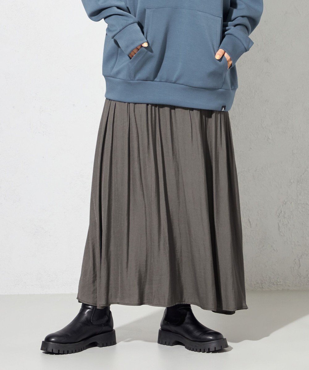 【シェアパーク/SHARE PARK】の【洗える】ポリエステルシャンブレースカート インテリア・キッズ・メンズ・レディースファッション・服の通販 founy(ファニー) ファッション Fashion レディースファッション Fashion for Women スカート Skirts ギャザー Gathered, Ruffled シャンブレー Chambray, Denim-Like Fabric ロング Long, Long-Length エレガント 上品 Elegant 切替 Switching, Contrast Panel 夏 Summer 春 Spring S/S・春夏 SS, Spring/Summer, Warm Season 洗える Machine Washable チャコール|ID: prp329100004652223 ipo3291000000034257596