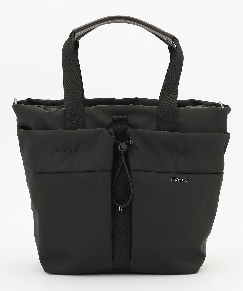 【イザック/Y'SACCS】のドローストリング コンビカラー2WAYトート インテリア・キッズ・メンズ・レディースファッション・服の通販 founy(ファニー) ファッション Fashion レディースファッション Fashion for Women バッグ Bags コンビ Combo, Combination Style スマート Smart, Elegant ドローストリング Drawstring, Pull Cord ベーシック Basic, Essential ポケット Pocket, Pocket Detail ブラック|ID: prp329100004652433 ipo3291000000033621457