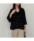 【アンフィーロ 自由区/UNFILO】のシアーシャツ カーディガン ブラック|ID: prp329100004652446 ipo3291000000033621567