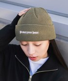 【ウィゴー/WEGO】の【ユニセックス着用ITEM】ロゴショートビーニー カーキ|ID: prp329100004652453 ipo3291000000035699142