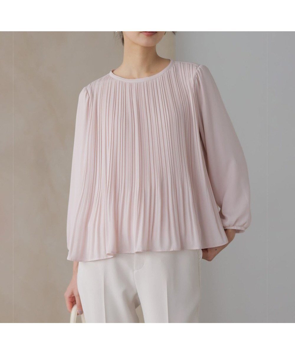 【組曲/KUMIKYOKU】の【WEB限定】ジョーゼットシフォンプリーツ ブラウス インテリア・キッズ・メンズ・レディースファッション・服の通販 founy(ファニー) ファッション Fashion レディースファッション Fashion for Women トップス・カットソー Cut & Sew Tops シャツ・ブラウス・オフィスカジュアル Elegant Blouses & Button-Ups インナー Innerwear エレガント 上品 Elegant カーディガン Cardigan, Knitwear シアー Sheer, See-Through シフォン Chiffon, Lightweight Fabric ジャケット Jacket, Outerwear ジョーゼット Georgette, Semi-Sheer Fabric ドレープ Drape, Draping Fabric プリーツ Pleats, Pleated レース Lace, Lace Fabric A/W・秋冬 Autumn/Winter S/S・春夏 SS, Spring/Summer, Warm Season 夏 Summer ピンク系|ID: prp329100004652484 ipo3291000000034237157