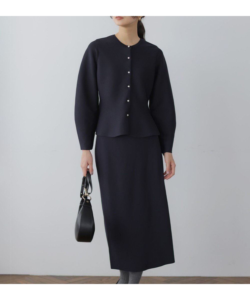 【組曲/KUMIKYOKU】の【WEB限定】スポンディッシュニットアップ インテリア・キッズ・メンズ・レディースファッション・服の通販 founy(ファニー) ファッション Fashion レディースファッション Fashion for Women ワンピース Dresses シンプル Simple, Minimal セットアップ Set-Up, Coordinated Outfit デニム Denim, Jeans Material トレンド Trend, Trending Now バランス Balance, Style Balance パール Pearl, Pearl Accent フォルム Silhouette, Form ペプラム Peplum, Flared Hem A/W・秋冬 Autumn/Winter おすすめ Recommended / Our Picks エレガント 上品 Elegant ネイビー系|ID: prp329100004652489 ipo3291000000034225378