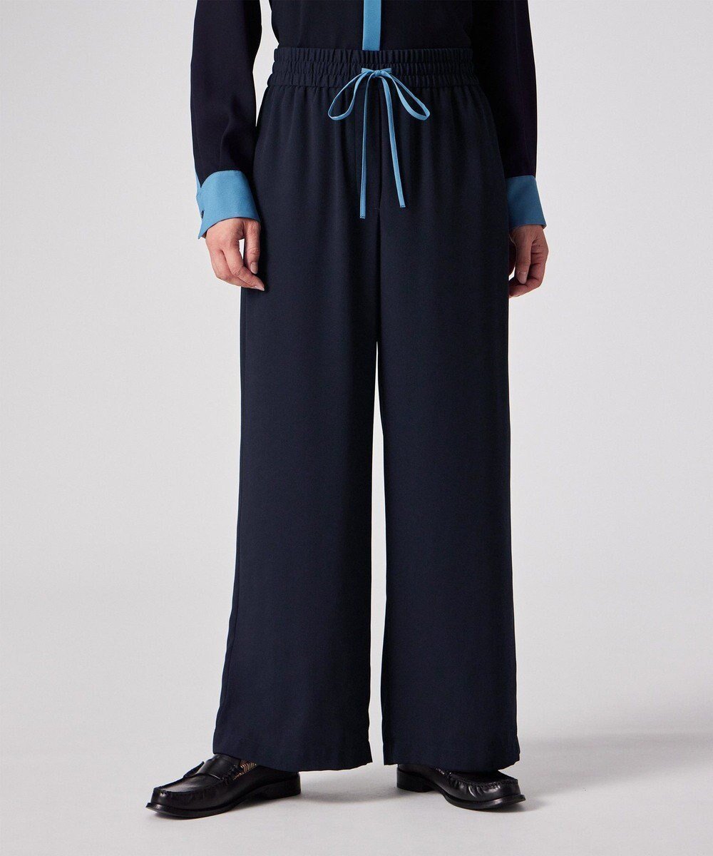 【ポール スミス/Paul Smith】のバックサテン ジョーゼット ワイドパンツ 人気、トレンドファッション・服の通販 founy(ファニー) 　ファッション　Fashion　レディースファッション　Fashion for Women　パンツ　Pants & Trousers　バッグ　Bags　おすすめ　Recommended / Our Picks　サテン　Satin, Glossy Fabric　ジョーゼット　Georgette, Semi-Sheer Fabric　ドローストリング　Drawstring, Pull Cord　ポケット　Pocket, Pocket Detail　リラックス　Relax, Relaxed Fit　ワイド　Wide, Wide Fit　夏　Summer　S/S・春夏　SS, Spring/Summer, Warm Season　A/W・秋冬　Autumn/Winter　 other-1|ID: prp329100004652510 ipo3291000000033818343