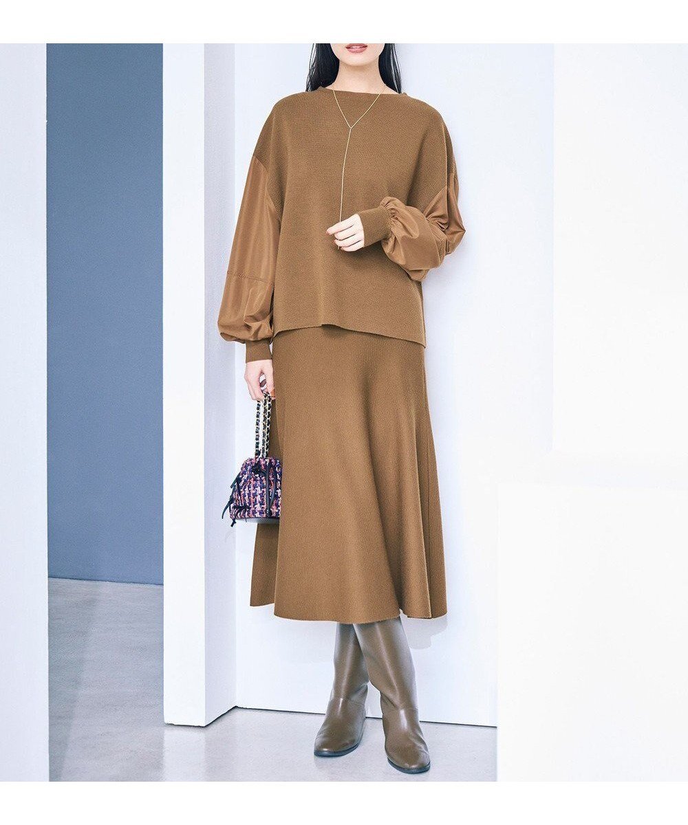 【自由区/JIYU-KU】の【カタログ掲載】ウールミラノニットフレア スカート 人気、トレンドファッション・服の通販 founy(ファニー) 　ファッション　Fashion　レディースファッション　Fashion for Women　スカート　Skirts　Aライン・フレアスカート　A-Line & Flared Skirts　おすすめ　Recommended / Our Picks　アクリル　Acrylic Material　コンパクト　Compact, Small Size　セットアップ　Set-Up, Coordinated Outfit　フレア　Flare, Flared　ミラノリブ　Milano Rib, Milano Stitch　A/W・秋冬　Autumn/Winter　 other-1|ID: prp329100004652520 ipo3291000000035518981