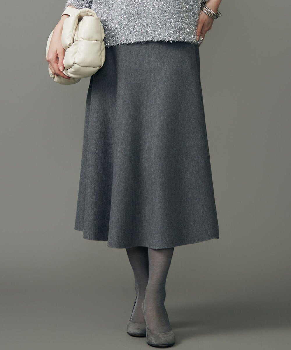 【自由区/JIYU-KU】の【カタログ掲載】ウールミラノニットフレア スカート インテリア・キッズ・メンズ・レディースファッション・服の通販 founy(ファニー) 　ファッション　Fashion　レディースファッション　Fashion for Women　スカート　Skirts　Aライン・フレアスカート　A-Line & Flared Skirts　おすすめ　Recommended / Our Picks　アクリル　Acrylic Material　コンパクト　Compact, Small Size　セットアップ　Set-Up, Coordinated Outfit　フレア　Flare, Flared　ミラノリブ　Milano Rib, Milano Stitch　A/W・秋冬　Autumn/Winter　グレー|ID: prp329100004652520 ipo3291000000035518990