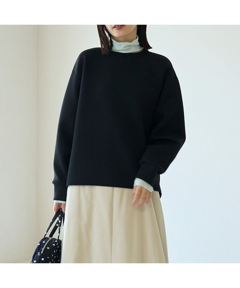 【アンフィーロ 自由区/UNFILO】のBEAUTY FORM JERSEY バックフォルム プルオーバー インテリア・キッズ・メンズ・レディースファッション・服の通販 founy(ファニー) 　ファッション　Fashion　レディースファッション　Fashion for Women　トップス・カットソー　Cut & Sew Tops　レディースパーカー・カジュアルフーディー　Casual Hoodies & Sweatshirts　カジュアルプルオーバー・ニットトップス　Pullovers & Knit Tops / Casual Pullovers　スウェット・クルーネックトップス　Sweatshirts & Crewnecks / Relaxed Fit Sweat Tops　軽量　Lightweight, Ultra Light　スウェット / スエット　Sweatshirt, Sweatwear　ストレッチ　Stretch, Stretchy Fabric　ドレープ　Drape, Draping Fabric　フォルム　Silhouette, Form　A/W・秋冬　Autumn/Winter　おすすめ　Recommended / Our Picks　ブラック|ID: prp329100004652552 ipo3291000000035787142