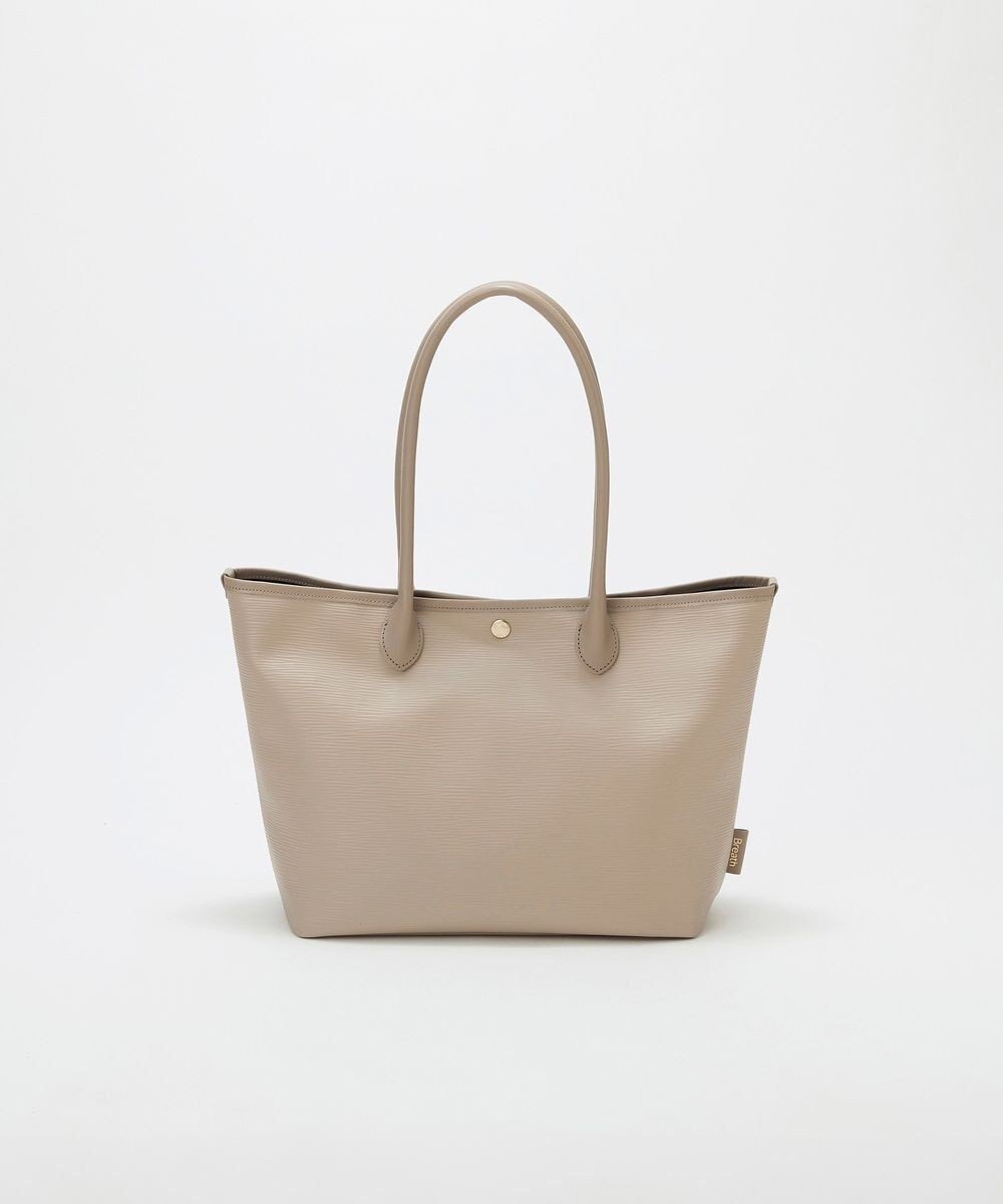 【トプカピ/TOPKAPI】の【Breath TOPKAPI】RIPPLE リプル レザーハンドル A4 トートバッグ インテリア・キッズ・メンズ・レディースファッション・服の通販 founy(ファニー) 　ファッション　Fashion　レディースファッション　Fashion for Women　バッグ　Bags　クール　Cool, Chic　軽量　Lightweight, Ultra Light　人気　Popular, Best Seller　フラップ　Flap, Flap Pocket　ポケット　Pocket, Pocket Detail　メタル　Metal, Metal Parts　ロング　Long, Long-Length　新作・新入荷　New Arrivals / New In　ビジネス 仕事 通勤　Business / Work / Commuting　グレージュ|ID: prp329100004652566 ipo3291000000033622407