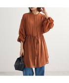 【グリーンパークス/Green Parks】のバンドカラー比翼タック袖チュニック Terracotta|ID: prp329100004652611 ipo3291000000033622733