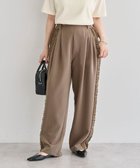 【グリーンパークス/Green Parks】の・swing by サイドフリルワイドパンツ Gray Beige|ID: prp329100004652618 ipo3291000000033818476