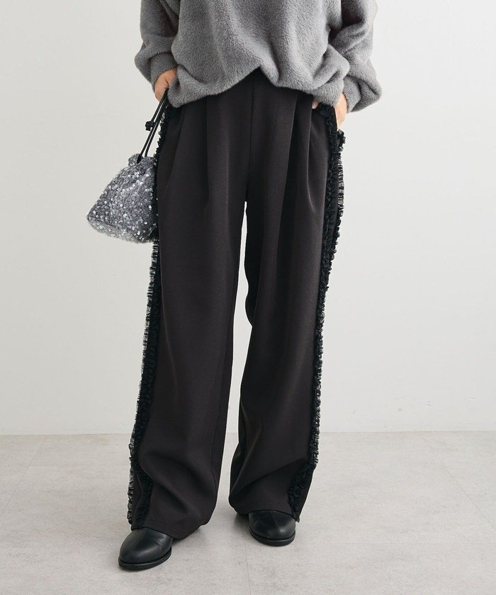 【グリーンパークス/Green Parks】の・swing by サイドフリルワイドパンツ インテリア・キッズ・メンズ・レディースファッション・服の通販 founy(ファニー) https://founy.com/ ファッション Fashion レディースファッション Fashion for Women パンツ Pants & Trousers おすすめ Recommended / Our Picks ポケット Pocket, Pocket Detail ミックス Mix, Mixed Style ワイド Wide, Wide Fit 夏 Summer S/S・春夏 SS, Spring/Summer, Warm Season A/W・秋冬 Autumn/Winter |ID: prp329100004652618 ipo3291000000034330928