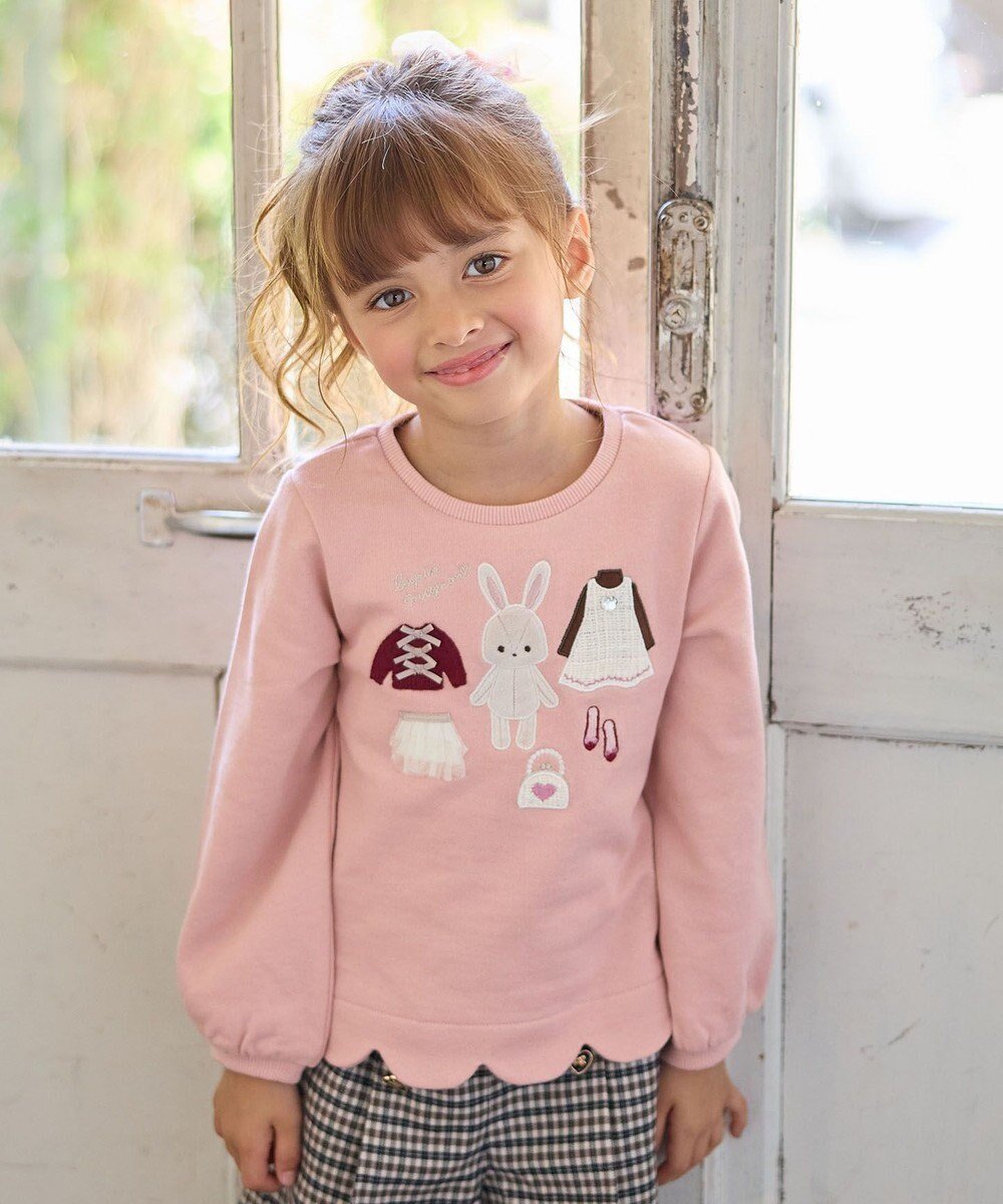 【エニィ/ANY / KIDS】のクローゼットモチーフトレーナー インテリア・キッズ・メンズ・レディースファッション・服の通販 founy(ファニー) ファッション Fashion キッズファッション Fashion for Kids トップス・カットソー Cut & Sew Tops スウェット / スエット Sweatshirt, Sweatwear スカラップ Scallop, Scalloped Edge トレーナー Sweatshirt, Trainer ポケット Pocket, Pocket Detail モチーフ Motif, Design Theme A/W・秋冬 Autumn/Winter ピンク|ID: prp329100004653209 ipo3291000000034484352