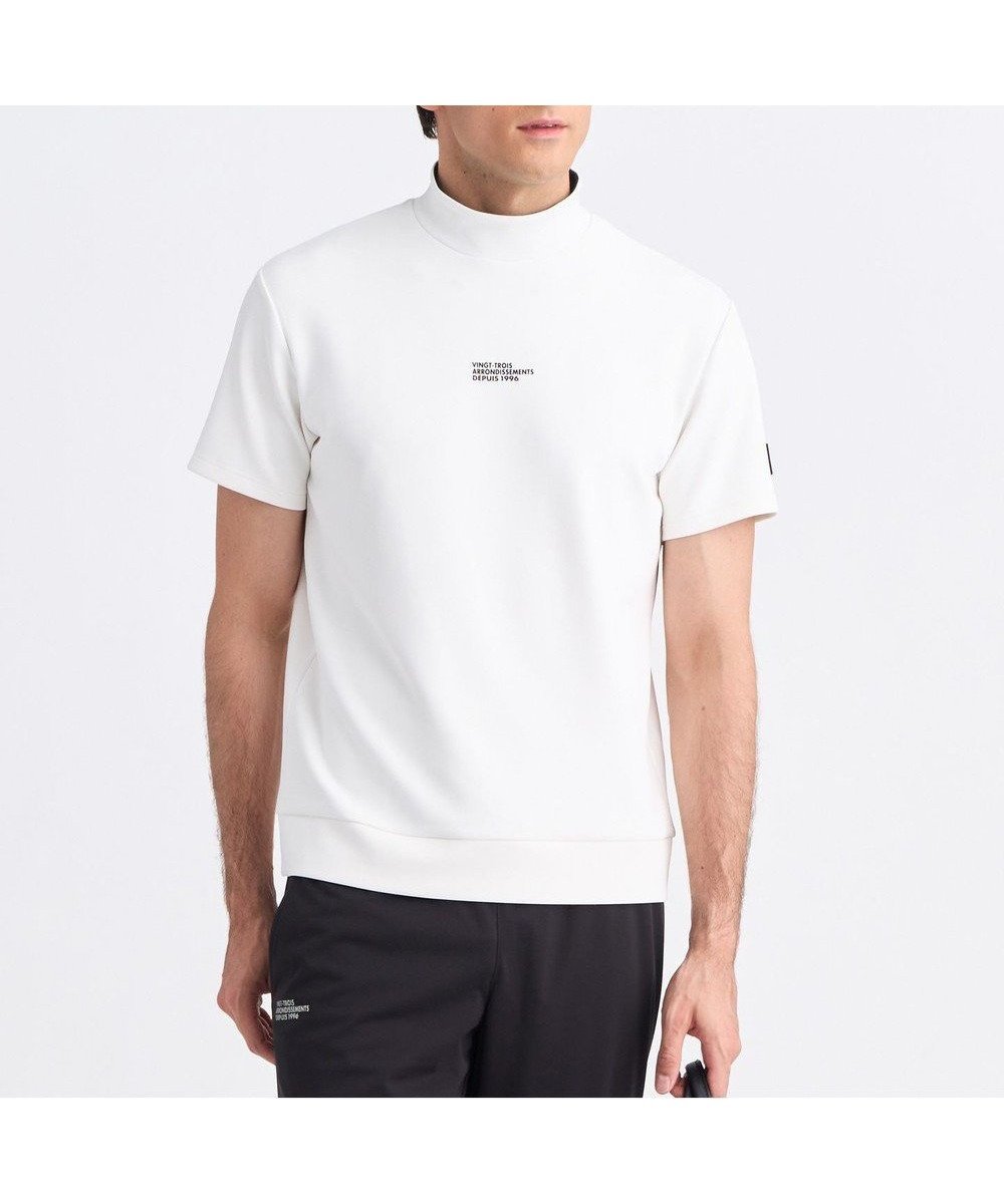 【23区 ゴルフ/23区GOLF / MEN】の【MEN】ライトダンボールストレッチモックネック インテリア・キッズ・メンズ・レディースファッション・服の通販 founy(ファニー) ファッション Fashion メンズファッション Fashion for Men トップス・カットソー Cut & Sew Tops 春 Spring 吸水 Absorbent, Quick-Dry シンプル Simple, Minimal スウェット / スエット Sweatshirt, Sweatwear ストレッチ Stretch, Stretchy Fabric スポーツ Sports, Activewear スマート Smart, Elegant スリム Slim, Slim Fit パターン Pattern, Design Print フィット Fit, Slim Fit メッシュ Mesh, Net Fabric A/W・秋冬 Autumn/Winter S/S・春夏 SS, Spring/Summer, Warm Season 夏 Summer ゴルフ Golf ホワイト系|ID: prp329100004653217 ipo3291000000035868429