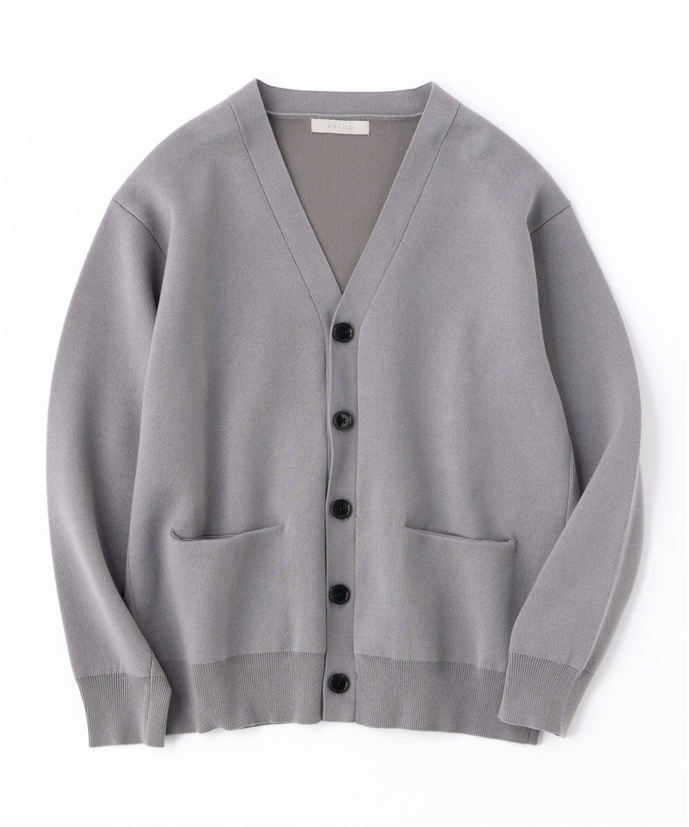 【アンフィーロ/UNFILO / MEN】の【男女兼用/新色追加】スウェットライク ニットカーディガン 24年秋冬商品 インテリア・キッズ・メンズ・レディースファッション・服の通販 founy(ファニー) 　ファッション　Fashion　レディースファッション　Fashion for Women　トップス・カットソー　Cut & Sew Tops　ニット　Knit Tops & Sweaters　カーディガン・羽織り　Layered Style Cardigans　レディースパーカー・カジュアルフーディー　Casual Hoodies & Sweatshirts　スウェット・クルーネックトップス　Sweatshirts & Crewnecks / Relaxed Fit Sweat Tops　カーディガン　Cardigan, Knitwear　ストレッチ　Stretch, Stretchy Fabric　フォルム　Silhouette, Form　メンズ　Men's, Menswear　A/W・秋冬　Autumn/Winter　グレー|ID: prp329100004653224 ipo3291000000034297416