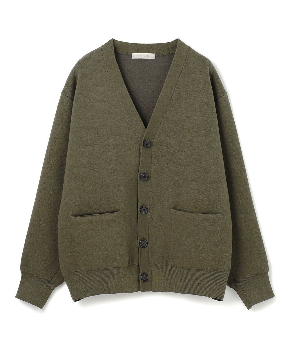 【アンフィーロ/UNFILO / MEN】の【男女兼用/新色追加】スウェットライク ニットカーディガン 24年秋冬商品 インテリア・キッズ・メンズ・レディースファッション・服の通販 founy(ファニー) 　ファッション　Fashion　レディースファッション　Fashion for Women　トップス・カットソー　Cut & Sew Tops　ニット　Knit Tops & Sweaters　カーディガン・羽織り　Layered Style Cardigans　レディースパーカー・カジュアルフーディー　Casual Hoodies & Sweatshirts　スウェット・クルーネックトップス　Sweatshirts & Crewnecks / Relaxed Fit Sweat Tops　カーディガン　Cardigan, Knitwear　ストレッチ　Stretch, Stretchy Fabric　フォルム　Silhouette, Form　メンズ　Men's, Menswear　A/W・秋冬　Autumn/Winter　カーキ|ID: prp329100004653224 ipo3291000000034297420