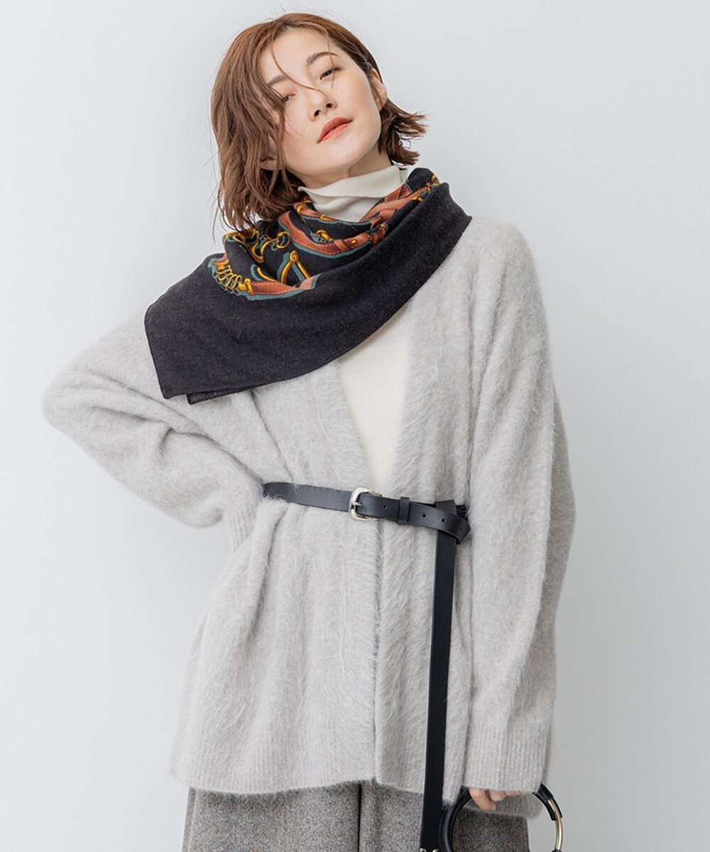 【23区/NIJYUSANKU】のアルパカシャギー ニット カーディガン インテリア・キッズ・メンズ・レディースファッション・服の通販 founy(ファニー) 　ファッション　Fashion　レディースファッション　Fashion for Women　トップス・カットソー　Cut & Sew Tops　ニット　Knit Tops & Sweaters　カーディガン・羽織り　Layered Style Cardigans　2023年　2023　2023-2024秋冬・A/W　Autumn/Winter 2023–24 AW23–24　冬　Winter / This Winter　カーディガン　Cardigan, Knitwear　シンプル　Simple, Minimal　ストレッチ　Stretch, Stretchy Fabric　ミックス　Mix, Mixed Style　エレガント 上品　Elegant　A/W・秋冬　Autumn/Winter　ライトグレー系|ID: prp329100004653234 ipo3291000000033630216