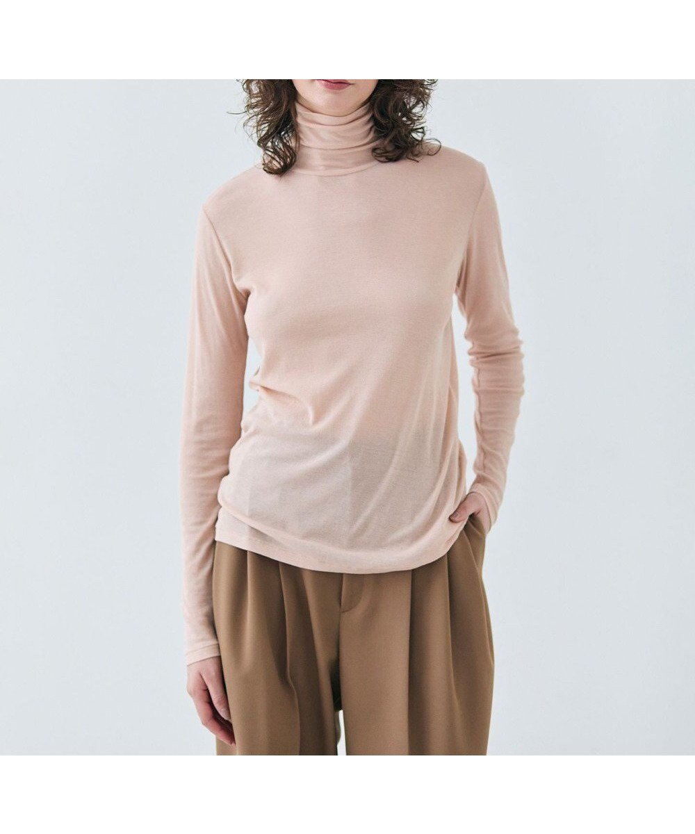 【ベイジ,/BEIGE,】の【洗える】SORE / コットンシアーハイネックカットソー インテリア・キッズ・メンズ・レディースファッション・服の通販 founy(ファニー) 　ファッション　Fashion　レディースファッション　Fashion for Women　トップス・カットソー　Cut & Sew Tops　シャツ・ブラウス・オフィスカジュアル　Elegant Blouses & Button-Ups　ロングTシャツ・Tシャツ　Longline T-Shirts & Tees　カットソー・ベーシックTシャツ　Cut-and-Sewn Tops / Stretch Tees & Basics　インナー　Innerwear　カットソー　Cut and Sewn Top　シアー　Sheer, See-Through　ジャケット　Jacket, Outerwear　人気　Popular, Best Seller　ビジネス 仕事 通勤　Business / Work / Commuting　夏　Summer　定番　Standard, Basic Item　S/S・春夏　SS, Spring/Summer, Warm Season　洗える　Machine Washable　A/W・秋冬　Autumn/Winter　Nude|ID: prp329100004653236 ipo3291000000033630280