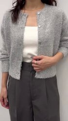 【アンクレイヴ/uncrave】の【手洗い可】ラメ シャギー ニット カーディガン(uncrave STANDARD) ゴールド×ホワイト|ID: prp329100004653242 ipo3291000000033630474