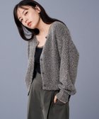 【アンクレイヴ/uncrave】の【手洗い可】ラメ シャギー ニット カーディガン(uncrave STANDARD) シルバー×チャコール|ID: prp329100004653242 ipo3291000000033630476