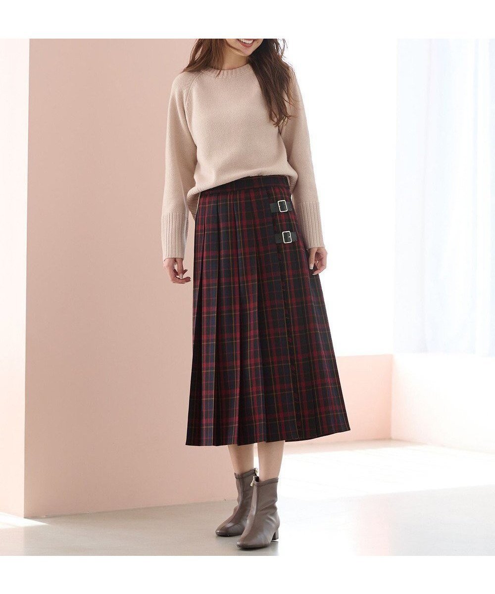 【エニー/ANY】の【手洗い/ウエストゴム】チェック柄フリンジプリーツスカート 人気、トレンドファッション・服の通販 founy(ファニー) ファッション Fashion レディースファッション Fashion for Women スカート Skirts プリーツスカート / 上品フェミニンスタイル Pleated Skirts おすすめ Recommended / Our Picks クリスマス X'mas Christmas / X'mas チェック Check, Plaid, Tartan フリンジ Fringe, Tassel プリーツ Pleats, Pleated A/W・秋冬 Autumn/Winter other-1|ID: prp329100004653249 ipo3291000000034348212