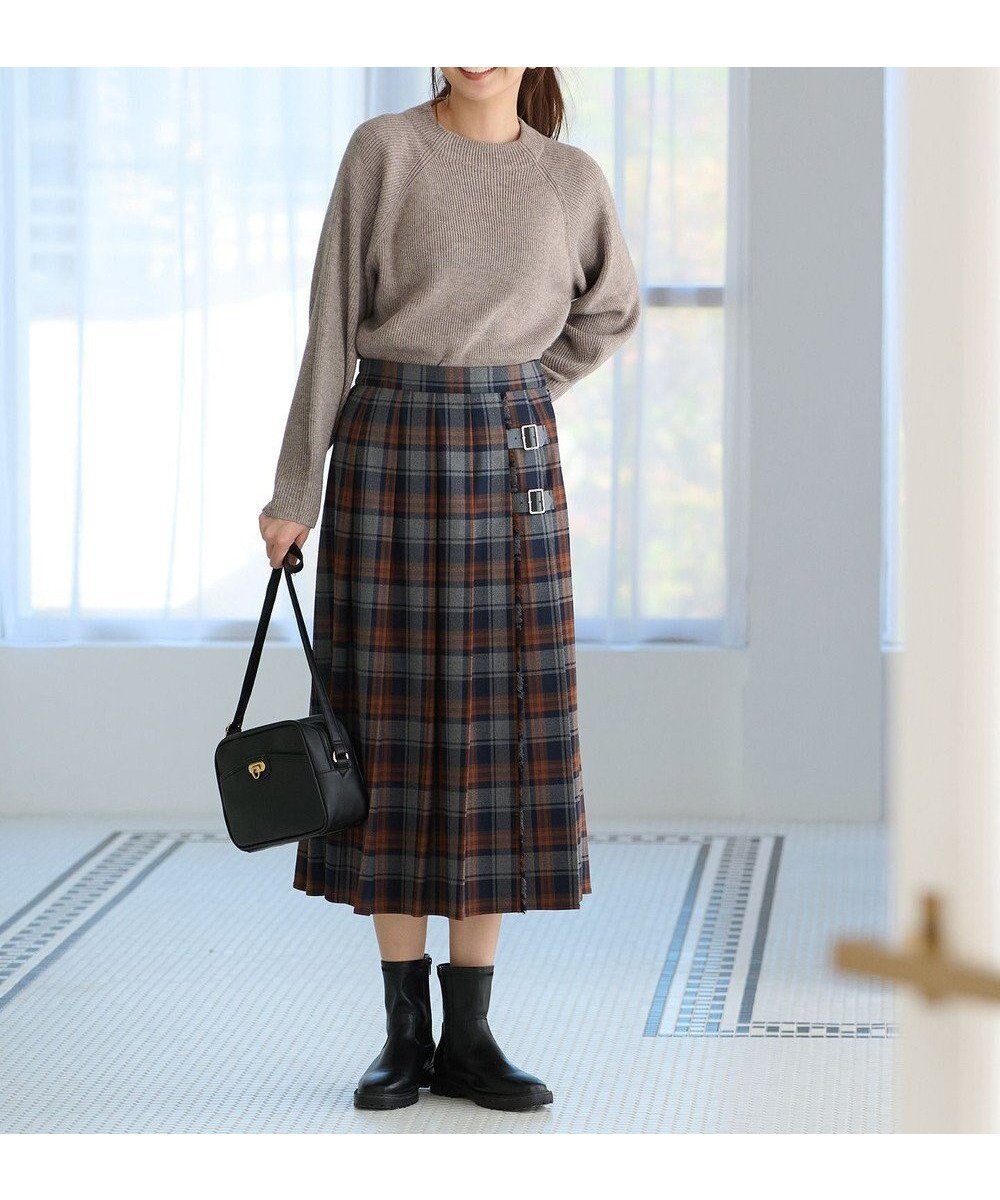 【エニー/ANY】の【手洗い/ウエストゴム】チェック柄フリンジプリーツスカート インテリア・キッズ・メンズ・レディースファッション・服の通販 founy(ファニー) ファッション Fashion レディースファッション Fashion for Women スカート Skirts プリーツスカート / 上品フェミニンスタイル Pleated Skirts おすすめ Recommended / Our Picks クリスマス X'mas Christmas / X'mas チェック Check, Plaid, Tartan フリンジ Fringe, Tassel プリーツ Pleats, Pleated A/W・秋冬 Autumn/Winter グレー|ID: prp329100004653249 ipo3291000000034348215