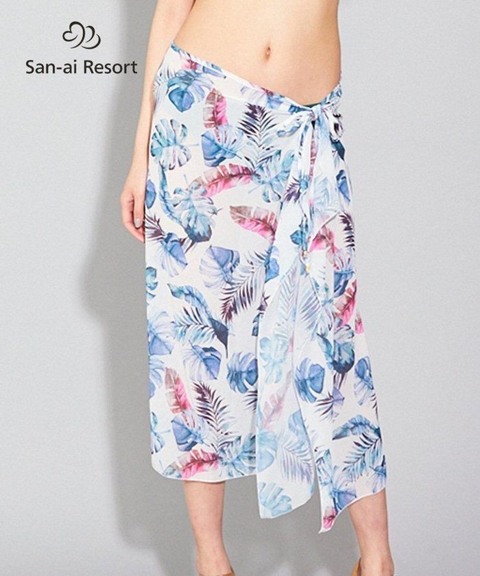 【三愛水着楽園/San-ai Resort】の【SALE】【San-ai Resort】リーフ柄 パレオワンピース M インテリア・キッズ・メンズ・レディースファッション・服の通販 founy(ファニー) https://founy.com/ ファッション Fashion レディースファッション Fashion for Women 水着 Swimwear レディース水着・ビーチウェア Swimwear & Beachwear ドレス Dress, One-Piece プリント Print, Printed Pattern リーフ Leaf, Botanical Leaf エレガント 上品 Elegant 夏 Summer S/S・春夏 SS, Spring/Summer, Warm Season 水着 Swimsuit, Swimwear A/W・秋冬 Autumn/Winter |ID: prp329100004653257 ipo3291000000033631011