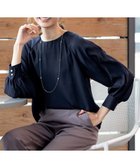 【ティアクラッセ/Tiaclasse】の【洗える】ラグランパフスリーブブラウス ネイビー|ID: prp329100004653272 ipo3291000000034630489