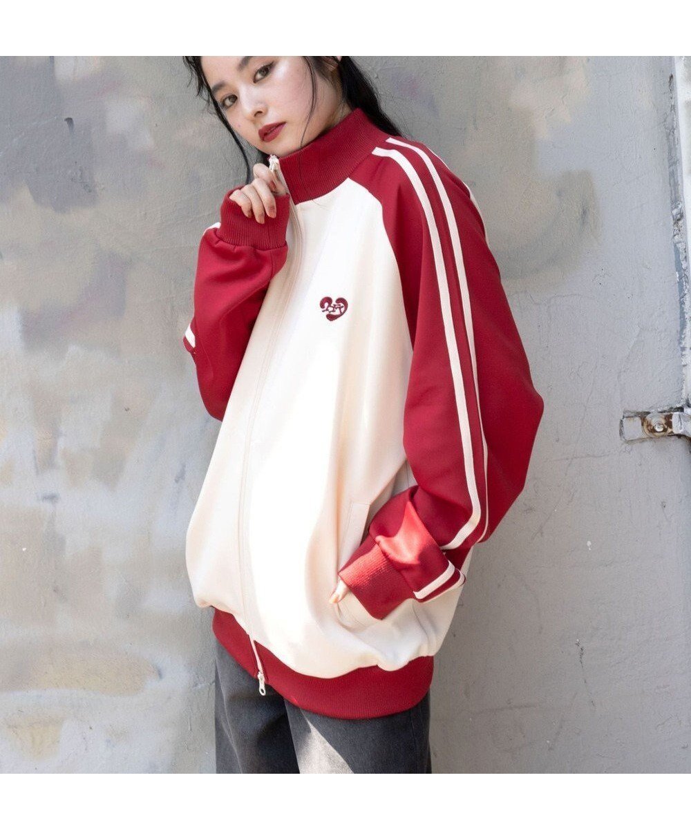 【ウィゴー/WEGO】の【ユニセックスITEM/MLサイズ展開】ラグランライントラックジャケット インテリア・キッズ・メンズ・レディースファッション・服の通販 founy(ファニー) 　ファッション　Fashion　レディースファッション　Fashion for Women　アウター　Coat / Outerwear Collection　レディースジャケット・軽アウター　Jackets　ジップ　Zip, Zipper　スマホ　Smartphone, Mobile Device　ダブル　Double, Double-Breasted　トレンド　Trend, Trending Now　長袖　Long Sleeve, Full Sleeve　ブルゾン　Blouson, Bomber Jacket　羽織　Haori, Light Jacket　メンズ　Men's, Menswear　ワイド　Wide, Wide Fit　A/W・秋冬　Autumn/Winter　新作・新入荷　New Arrivals / New In　おすすめ　Recommended / Our Picks　レッドその他|ID: prp329100004653338 ipo3291000000033633017