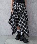 【ウィゴー/WEGO】のネルシャツライクイレヘムロングスカート ブラック|ID: prp329100004653343 ipo3291000000033633039