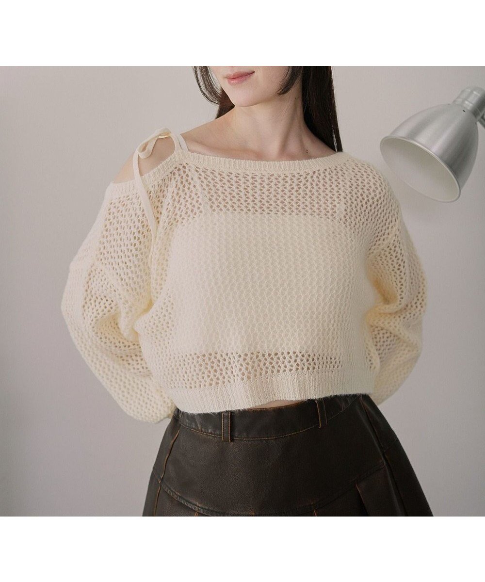 【ウィゴー/WEGO】のモヘアタッチ2WAYワンショルニット インテリア・キッズ・メンズ・レディースファッション・服の通販 founy(ファニー) 　ファッション　Fashion　レディースファッション　Fashion for Women　トップス・カットソー　Cut & Sew Tops　ニット　Knit Tops & Sweaters　インナー　Innerwear　春　Spring　秋　Autumn　キャップ　Cap, Baseball Cap　サングラス　Sunglasses, Shades　ショルダー　Shoulder, Shoulder Strap　スマホ　Smartphone, Mobile Device　セーター　Sweater, Knitwear　ダウン　Down, Puffer　チューブ　Tube, Tube Top　デコルテ　Décolleté, Neckline　デニム　Denim, Jeans Material　トレンド　Trend, Trending Now　バランス　Balance, Style Balance　ボトム　Bottoms, Lower Wear　ロング　Long, Long-Length　冬　Winter / This Winter　A/W・秋冬　Autumn/Winter　新作・新入荷　New Arrivals / New In　おすすめ　Recommended / Our Picks　夏　Summer　ホワイトアイボリー|ID: prp329100004653347 ipo3291000000033633098